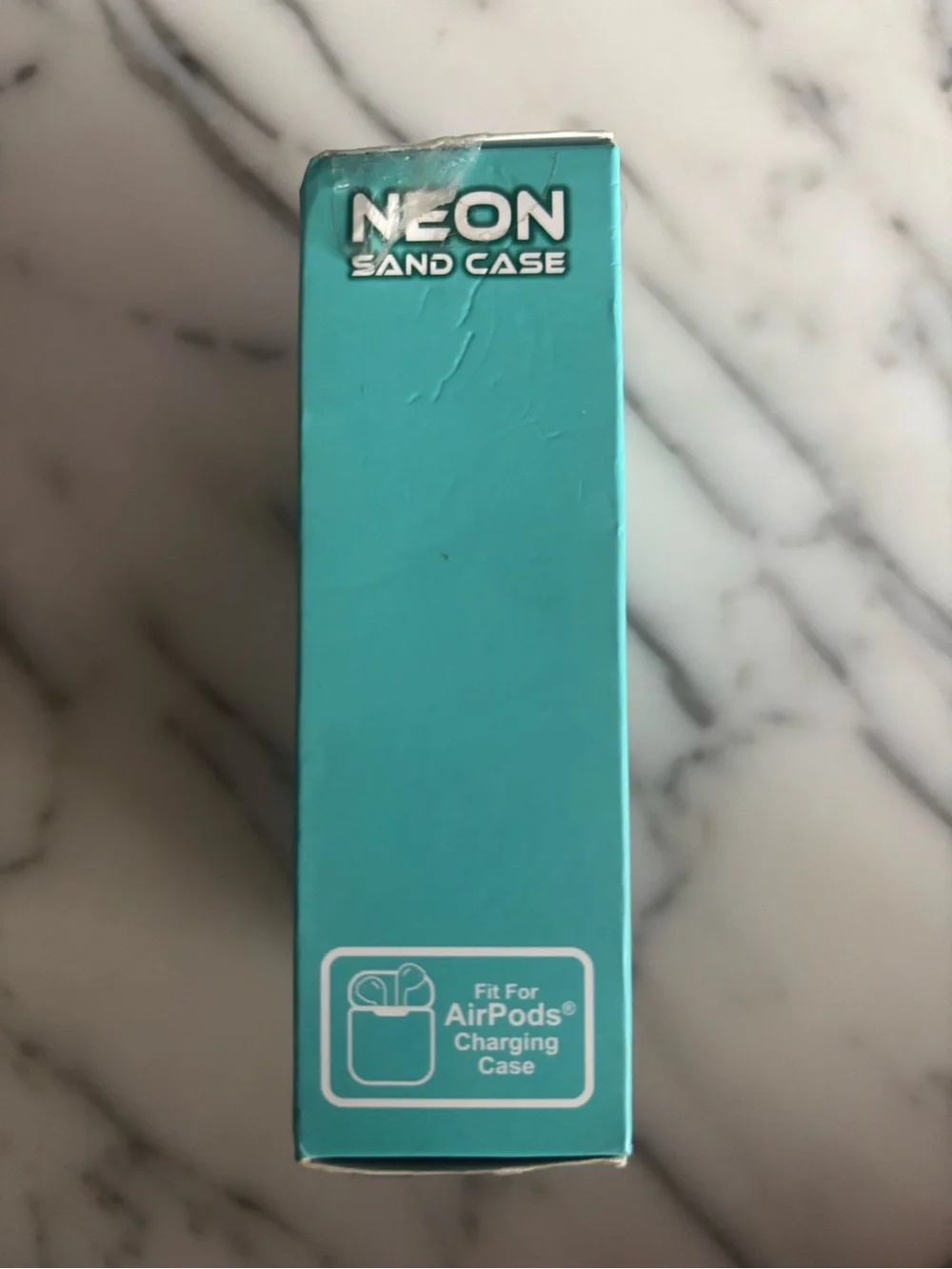 NEON Sand Case AirPods Charging Case - Aqua Teal & Purple Swirl